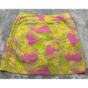 Vintage Lilly Pulitzer "Line Drive" Golf Skort Size 6 Golfcore Southern Prep